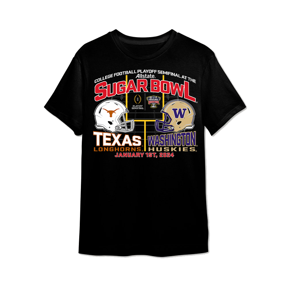 Texas Washington 2024 CFP Sugar Bowl Football Fan Unisex T-Shirt